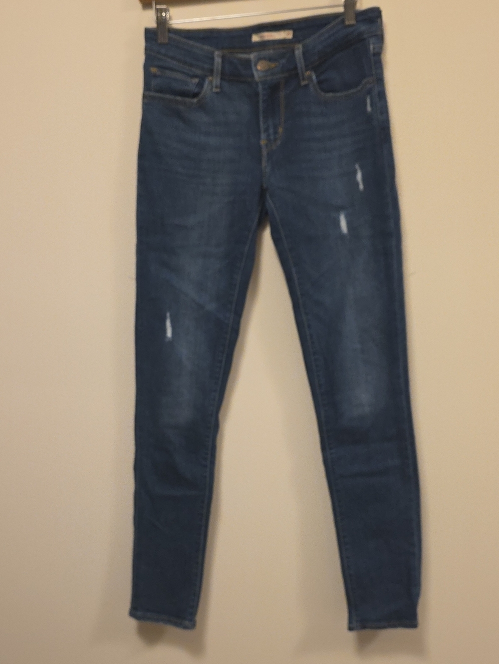 Levi's Blue Skinny Jeans with Light Distressing